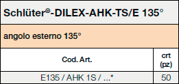 Schlüter®-DILEX-AHK-TS/E 135°