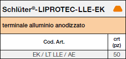 Terminali Schlüter®-LIPROTEC-LLE/EK