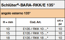 Schlüter®-BARA-RKK/E 135