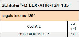 Schlüter®-DILEX-AHK-TS/I 135°