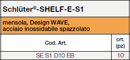 Schlüter®-SHELF-E S1 WAVE