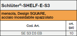 Schlüter®-SHELF-E S3 SQUARE