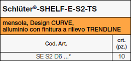 Schlüter®-SHELF-E-S2-TS, Curve